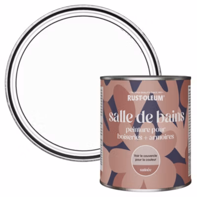 Peinture Grise pour Boiseries de Salle de Bains, Satinée – RUST-OLEUM – Pierre de lune 750ml