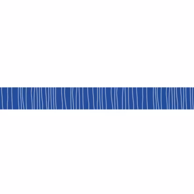 Frise décorative adhésive, petits traits, dessinés, bleu roi, 5 cm X 300 cm