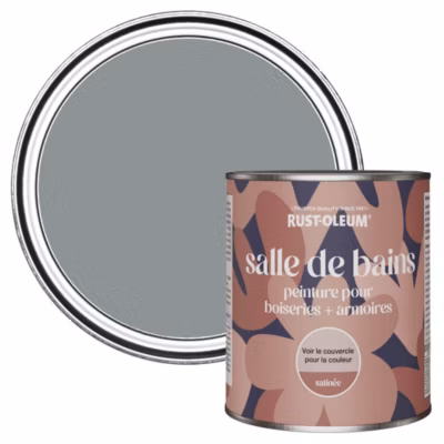 Peinture Grise pour Boiseries de Salle de Bains, Satinée – RUST-OLEUM – Ardoise 750ml
