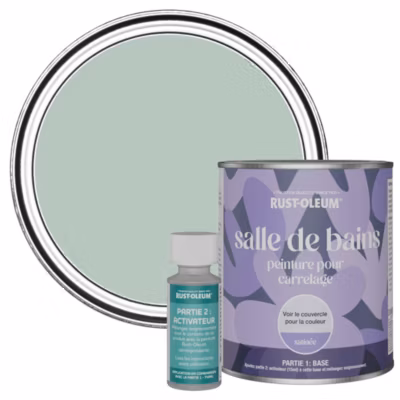 Peinture Verte pour carrelage de Salle de Bain, Satinée – RUST-OLEUM – Vert d&rsquo;eau 750ml