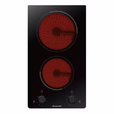 BRANDT BPV6210B – Table de cuisson Domino – Vitrocéramique 30 cm – Performance supérieure – Design moderne – Sécurité optimale