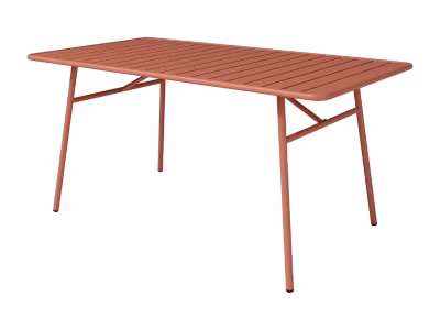 Table de jardin L.160 cm en métal – Terracotta – MIRMANDE de MYLIA