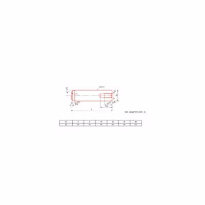 Goupille cylindrique taraudée brut DIN 7979 6X18 boîte de 25 – ULTIMA – GOUPCYLTAR6X18