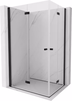Mexen Mist-F Duo cabine de douche pliante gauche 85 x 80 cm, transparent, noir – 8A6-085L-080P-70-00