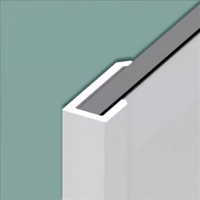 2x profilés en U noir intense grainé pour extrémités adaptés aux panneaux Kinewall Design de H202cm