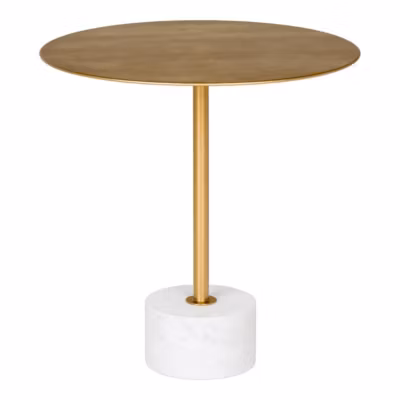 Table d&rsquo;Appoint Lecco, Laiton, Métal, 51x51x52 cm, Seven Design