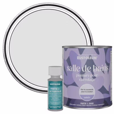 Peinture Grise pour carrelage de Salle de Bain, Satinée – RUST-OLEUM – Gris Papier 750ml