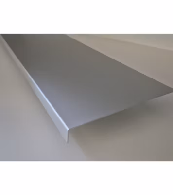 Bande de rive Anodisé, épaisseur 1 mm, 1 pli retour 2cm , Largeur  13 cm , Longueur 140 cm