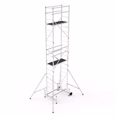 Echafaudage domestique 2 plateaux – Hauteur de plateforme de 3.97m – Hauteur de travail maximale de 5.97m – DA413