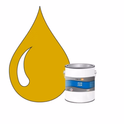 Peinture fer antirouille – Laque extérieure Semi-Brillante POK FER – 1L – RAL 1032 – Jaune Genêt
