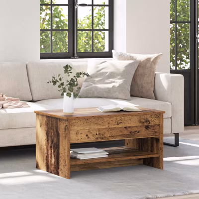 Table basse,Table Salon,Table d&rsquo;appoint Bois Ancien 80 x 50,5 x 41,5 cm Bois d&rsquo;ingénierie
