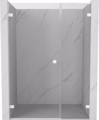 Mexen Lunar-B L porte de douche battante gauche 110 cm, transparent, blanc – 832SL-110-050-20-00-L