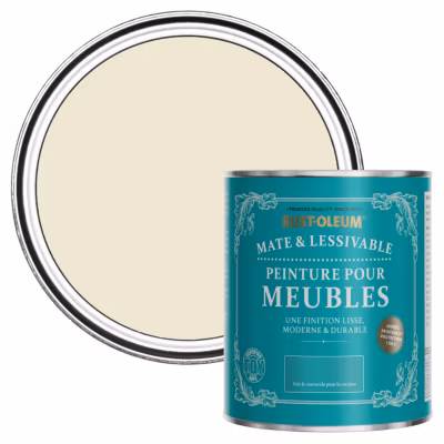 Peinture Beige pour Meubles Mate et Lessivable – RUST-OLEUM – Calcaire 750ml