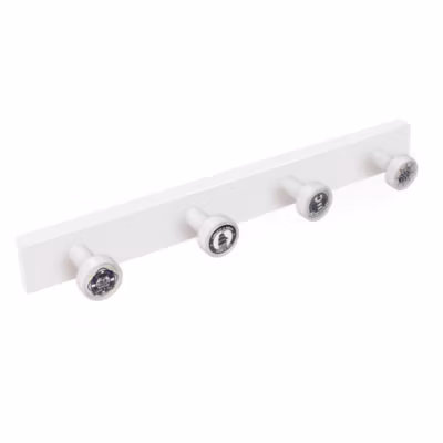 Portemanteau Patère mur boutons bois laqué blanc boutons NAUTIC 485x50x65mm