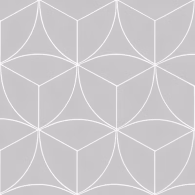 Sol vinyle Textile – Rosace géométrique grise – Rouleau de 3m x 10m