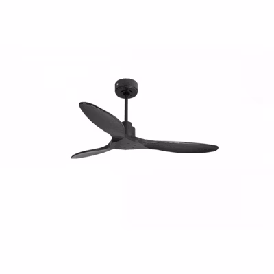 Tenerife de KlassFan – Super destratificateur et ventilateur DC 132 cm Gris basalte pales bois noir sans Lumière  25 à 40 m²