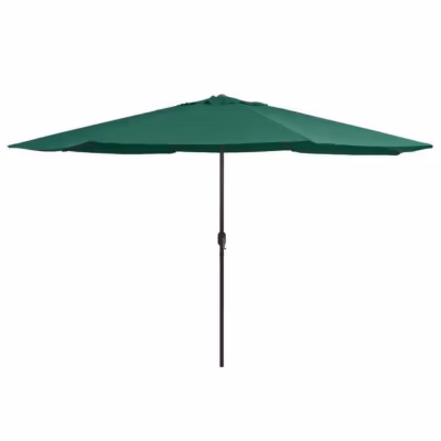 vidaXL Parasol d&rsquo;extérieur avec mât en métal 400 cm Vert