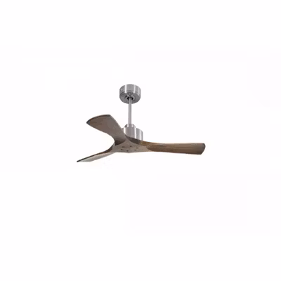 Modulo Slim de Klassfan – Ventilateur de plafond et destratificateur moteur DC chrome et pales bois sombre 10 à 20 m²