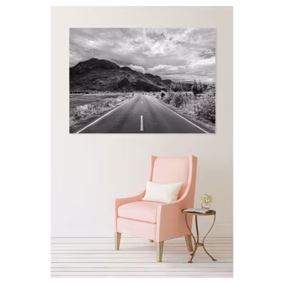 Tableau toile en kit VERS LA FRONTIÈRE 180 x 130 cm – Toile textile sans PVC, Made in France par Scenolia