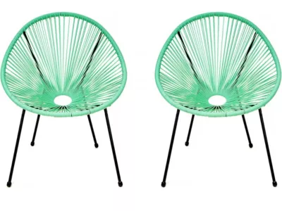 Lot de 2 fauteuils de jardin « Ania »  Vert