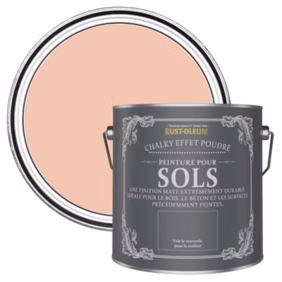 Peinture Mate Rose pour Sols en bois ou béton Chalky – RUST-OLEUM – Corail 2,5 L
