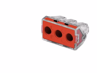 50 connecteurs WAGO 3 entrées (rouge) pour fil 6mm