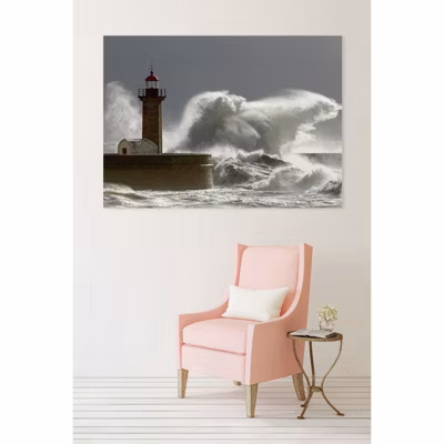 Tableau toile XXL en kit Phare De Porto 180 x 130 cm – Toile textile sans PVC