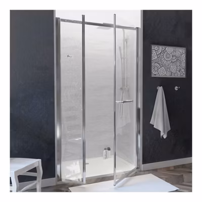 Porte de douche 120 cm pivotante double porte – OCEANE PMR Gauche