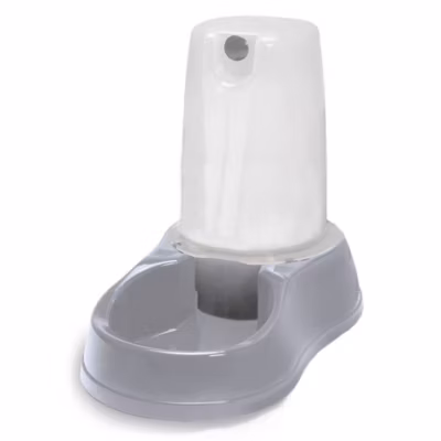 Distributeur d&rsquo;eau 6.5 litres, gris en plastique, pour chien