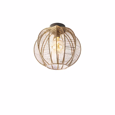 Plafonnier industriel bronze avec noir – Dong