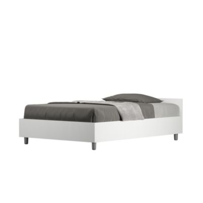 Lit sans sommier 120×200 frêne blanc Nuamo