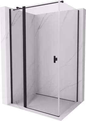 Mexen Mist T cabine de douche pivotante 100 x 70 cm, transparent, noire – 8A4T-100-070-70-00