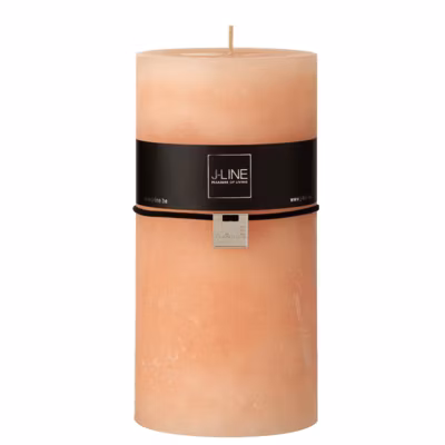 Bougie cylindrique rose saumon 20×10 cm 140 heures