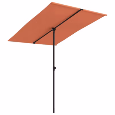 Parasol de jardin avec mât en aluminium 2×1,5 m Terre cuite vidaXL