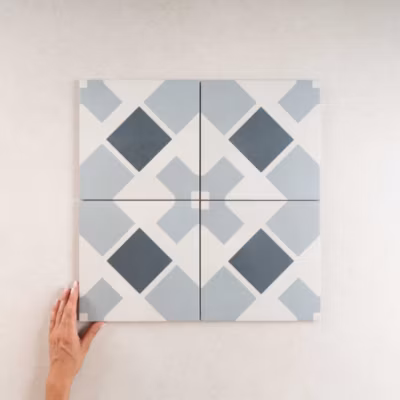 Carrelage Imitation Carreaux De Ciment 22,3×22,3 HAVANA White Cross – Les Carreaux de Jean