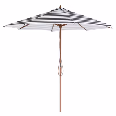 Parasol de jardin 260 cm FERENTILLO Noir/blanc