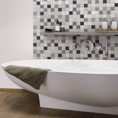 Mosaique de veritable  Zellige Gris Noir et Pierre 4.95X4.95 Cm – vendu par plaque de 30.5×30.5 cm-