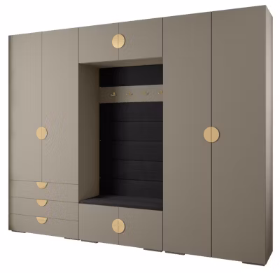 Garde-robe Inova 4 porte battante 236,7/300/47 4 Portes (gris)