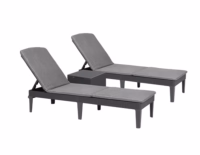 Chaises longues Jaipur x2 avec table basse – KETER