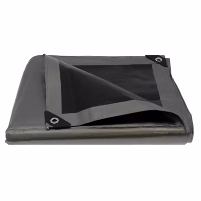 Bâche de protection grise ultra résistante – 260 g/m² – 6 x 8 mètres GT Market