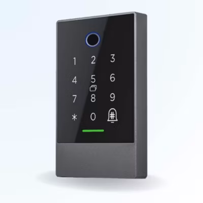 Lecteur biométrique de contrôle d&rsquo;accès connecté locky-7d eco à empreinte, code, badge et bluetooth