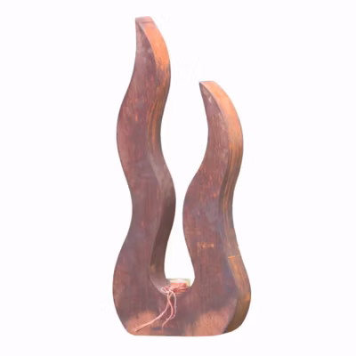 Déco jardin flamme métal rouillé – Rouille 82 cm