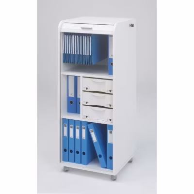 Caisson de bureau à roulettes 47,2 cm – Blanc
