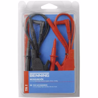 Benning TA 2 Set de cordons de mesure de sécurité 4 mm, 1 m, rouge/noir