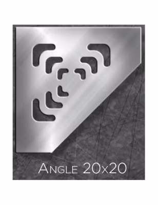 Drain de douche de coin en acier inoxydable CONFLUO ANGLE 20×20 cm
