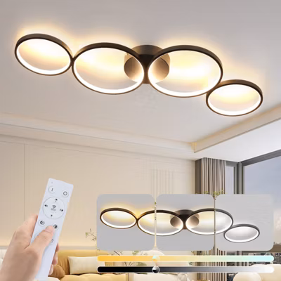 ZMH Plafonnier LED Moderne avec Télécommande et Design Circulaire Spécial