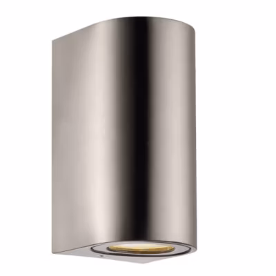 Applique murale CANTO Maxi 2 Acier inoxydable Inox, H.17.2 – IP44 – GU10 /Nordlux Extérieur