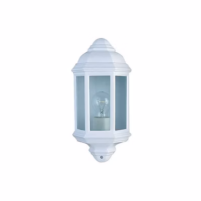 Applique murale exterieur, 1 lumiere, acier inoxydable, blanc,