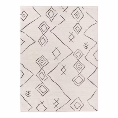 Tapis ethnique berbère avec franges Pippa 150×80 CM – Ivoire