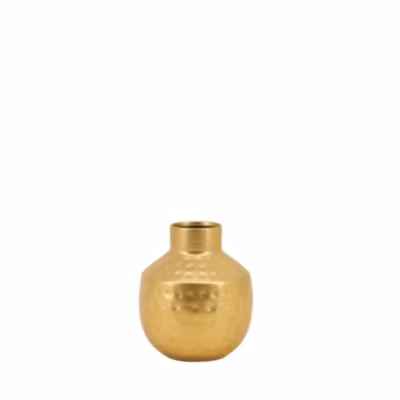 Vase en métal doré martelé, H14m